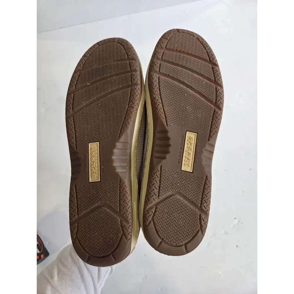 Sperry Top-Sider Two Tone Sz 15M  Leather Brown Tan Beige Boat Loafer Shoes - Picture 7 of 7